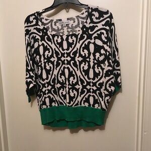 Nine West Black and White Patterned Sweater